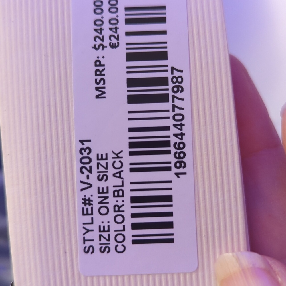 Black Shoulder Bag Set with Mini Pouch and Silver Hardware - Picture 3 of 3